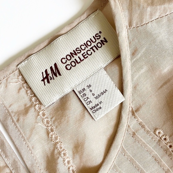 H&M Conscious Collection Beige Top - Picture 3 of 4